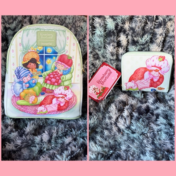 Loungefly Handbags - Loungefly Strawberry Shortcake Mini Backpack With Matching Wallet NWT